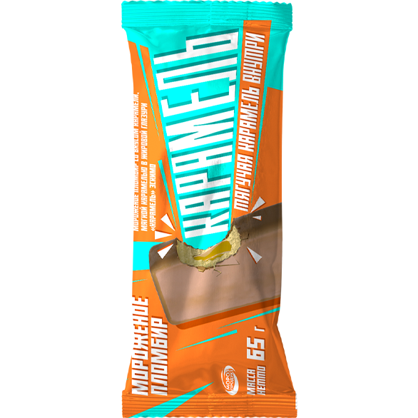 “MOROZPRODUCT” ice cream plombier with caramel flavor